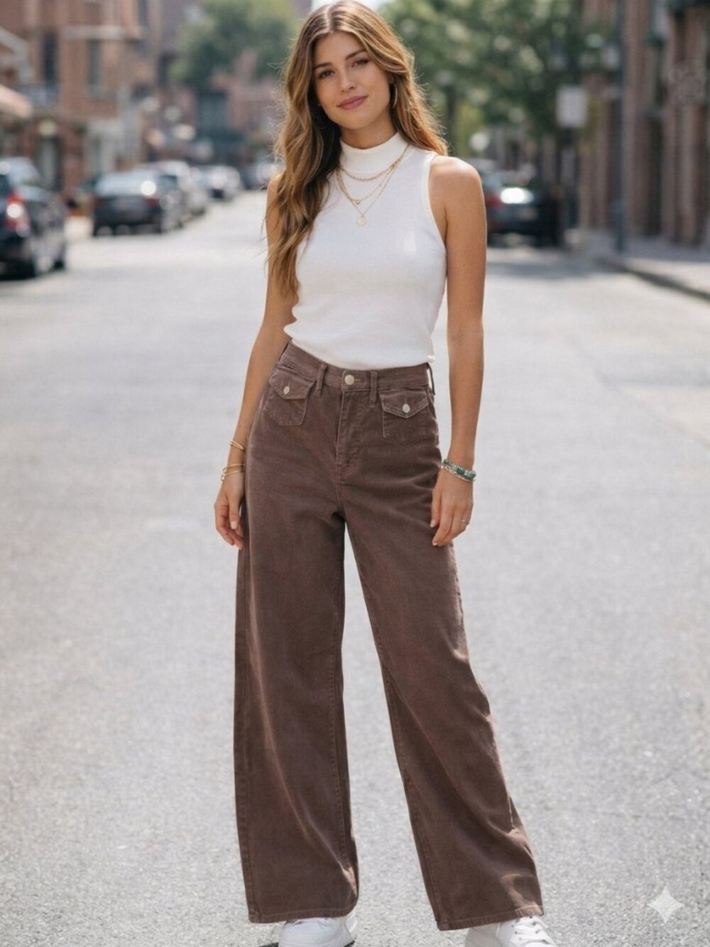 Gap High Rise Stride Wide Leg Corduroy Plymouth Rock Pant NWOT